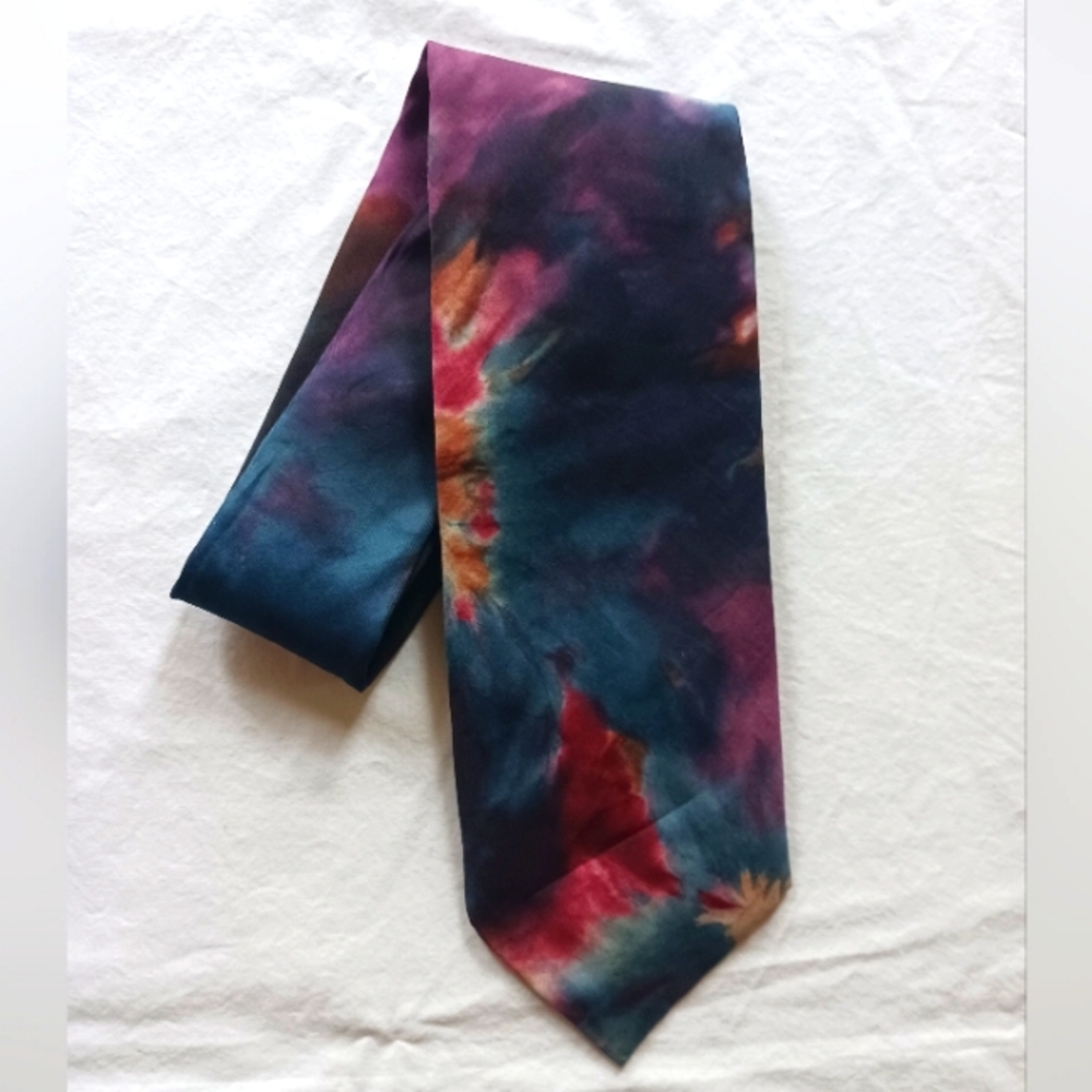 Vintage Tie Dye Necktie 80s 90s